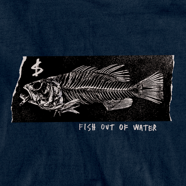FISH OUT OF WATER TSHIRT - DARK NAVY