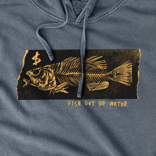 FISH OUT OF WATER HOOD - FADED CHARCOAL