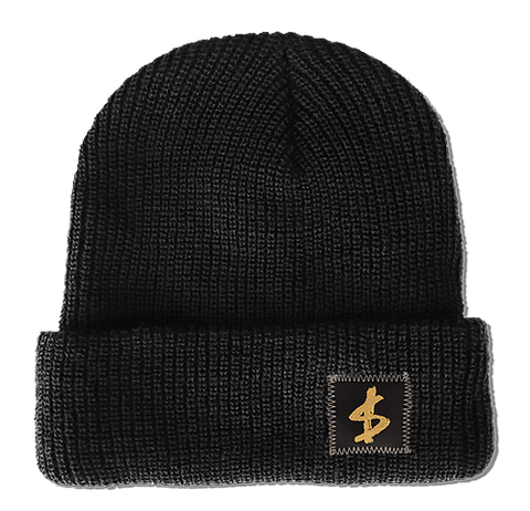 $TANDARD LABEL BASIC BEANIE - BLACK